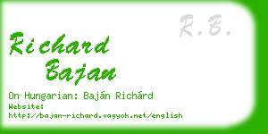 richard bajan business card
