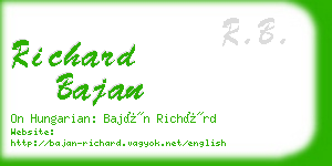 richard bajan business card